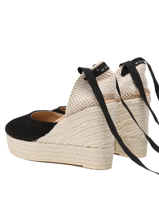 Manebi Manebi Espadryle Wedge Espadrilles K 1.0 WV Czarny