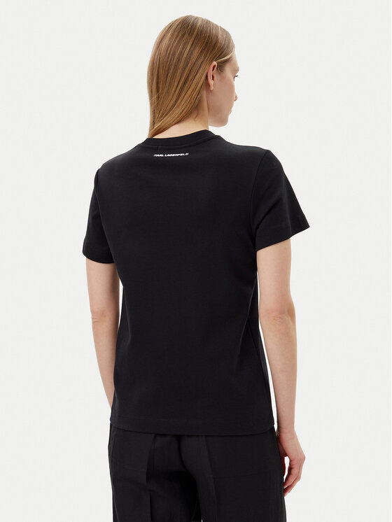 KARL LAGERFELD KARL LAGERFELD T-shirt A2W17119 Crna Regular Fit
