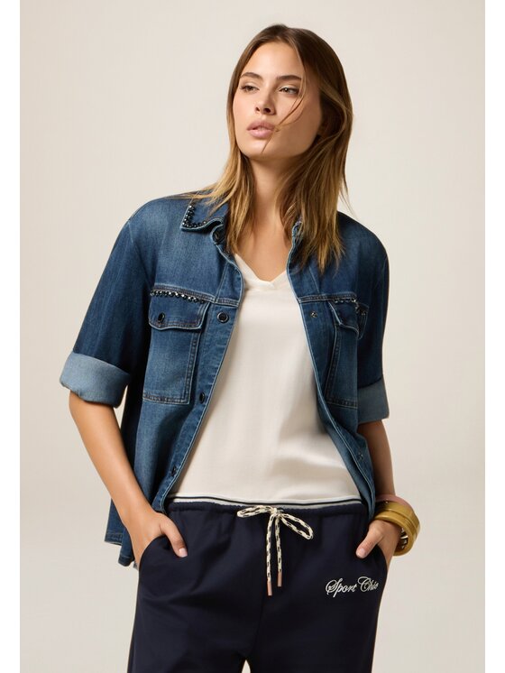 Oltre Oltre Camicia 5413J000797N024 Blu Baggy Fit