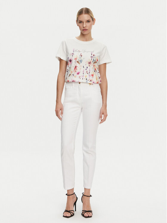 Luisa Spagnoli Luisa Spagnoli T-shirt Boemi 542083 Bijela Regular Fit