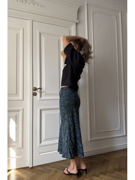 ROSE AVENUE ROSE AVENUE Spódnica midi CAROLINE Niebieski Regular Fit