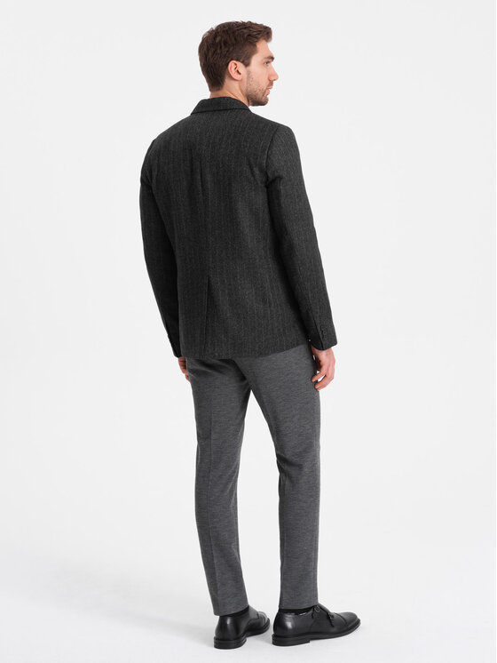 Ombre Ombre Sako OM-BLZB-0113 Šedá Regular Fit
