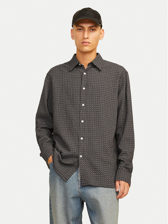 Jack&Jones Krekls Joshua 12260673 Brūns Relaxed Fit