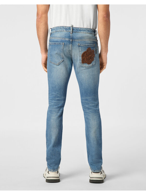 PHILIPP PLEIN PHILIPP PLEIN Jeansy 25441 Niebieski Straight Leg