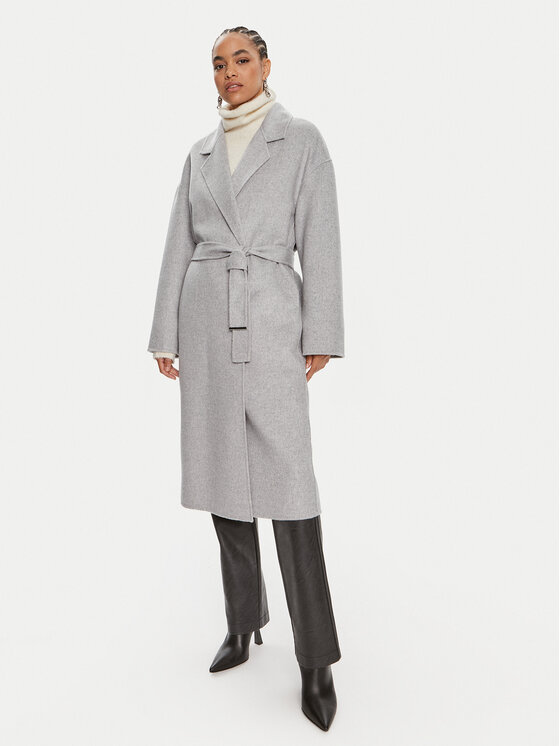 Calvin Klein Calvin Klein Palton de lână K20K207089 Gri Oversize