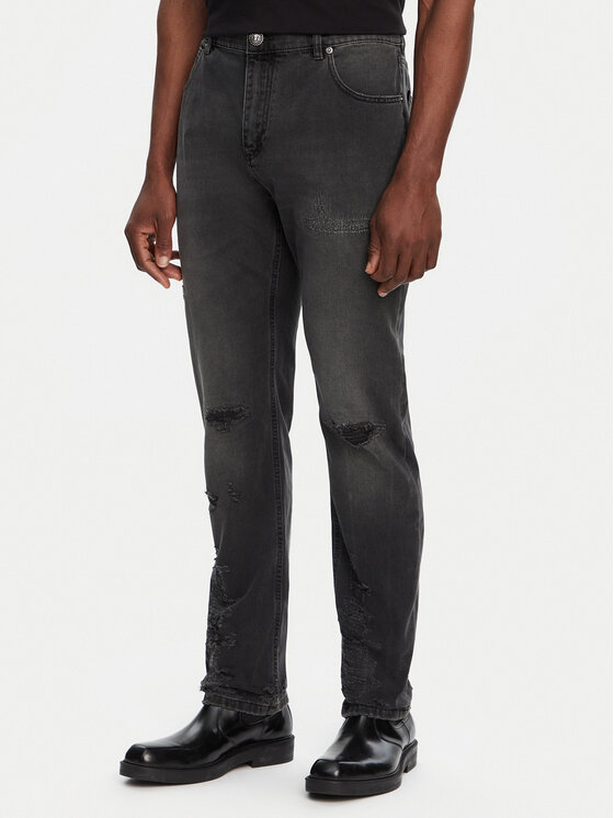 Balmain Džínsy DH1MI043DE68 Sivá Regular Fit