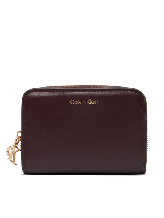 Calvin Klein Portfel Ck Medium Flap Zip Around LV04F1075G Brązowy