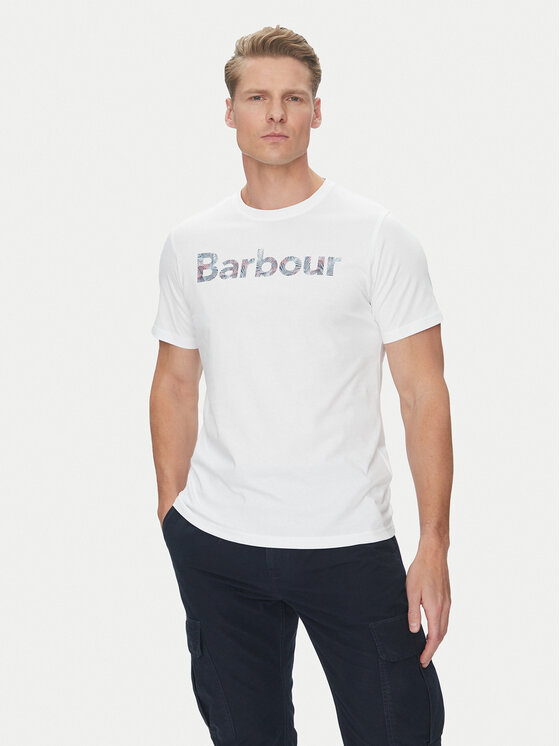 Barbour Barbour T-shirt Devon MTS1391WH11 Bijela Regular Fit