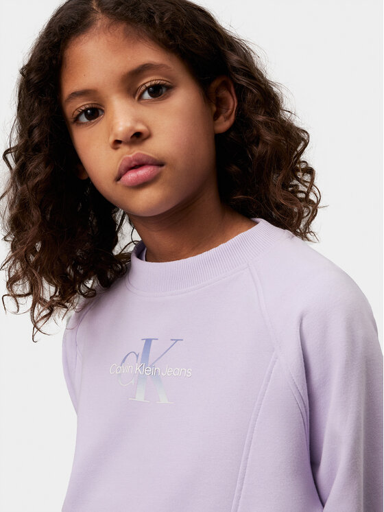 Calvin Klein Jeans Calvin Klein Jeans Pulóver Gradient Monogram IG0IG02539 Lila Regular Fit
