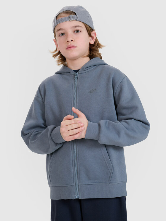 4F 4F Bluza BASIC+ Turkusowy Oversize