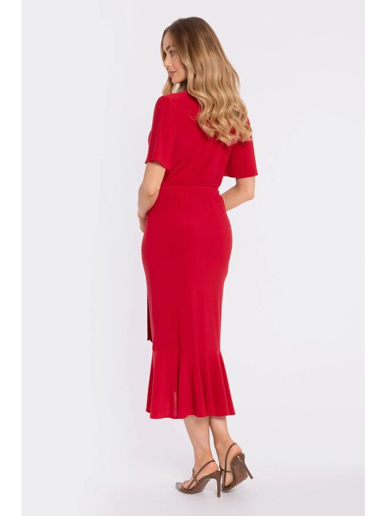 Made of Emotion Made of Emotion Abito da cocktail M912 Rosso A-Line Fit