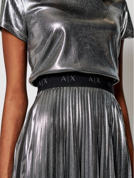 Armani Exchange Armani Exchange Коктейльна сукня 3KYA70 YJ4HZ 5962 Срібний Regular Fit