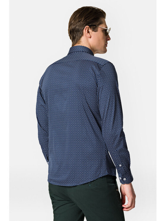 Lancerto Lancerto Koszula Selma KO073222000029 Granatowy Slim Fit