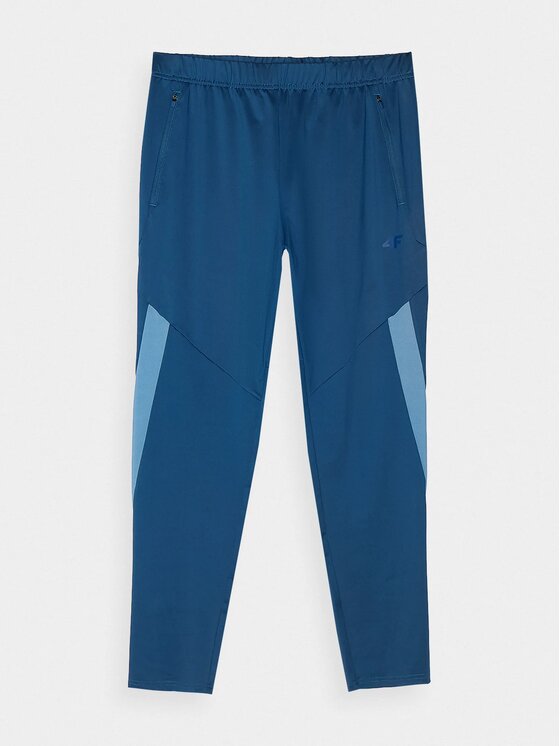 4F 4F Pantaloni di tessuto 4FWSS24 TFTRM453 31S GRANATOWY XXL Blu Regular Fit