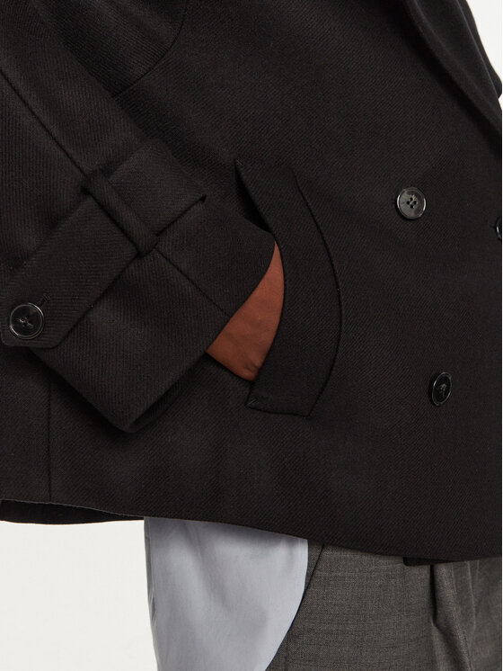 IVY OAK IVY OAK Cappotto di lana Janet IO119101 Nero Regular Fit