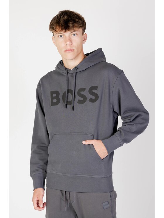 BOSS BOSS Felpa WEBASICHOOD Grigio Basic Fit