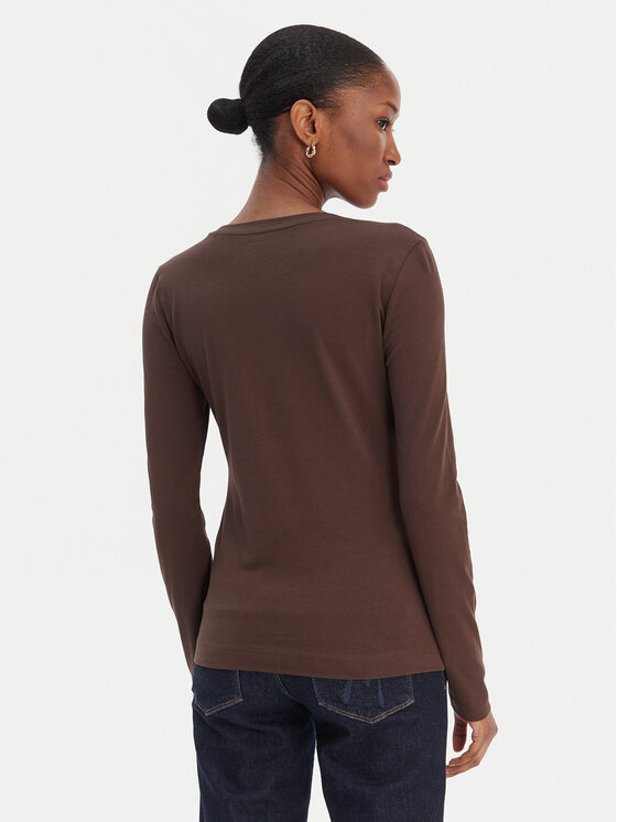 Guess Guess Блуза W6RI33 J1314 Кафяв Regular Fit