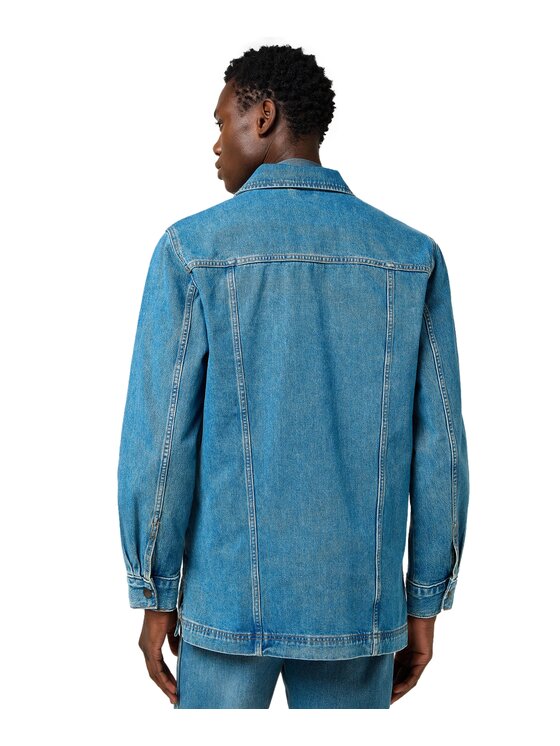 Wrangler Wrangler Kurtka jeansowa WRANGE JACKET Niebieski Relaxed Fit