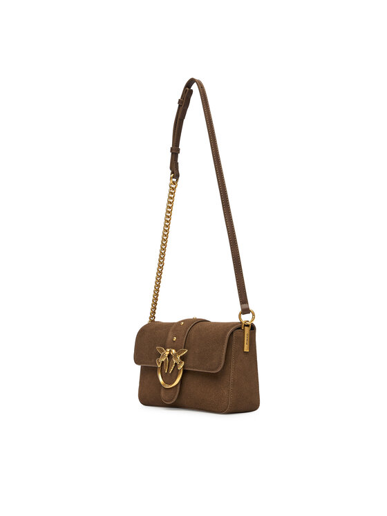PINKO PINKO Ročna torba Love One Mini Slouchy Fl PE 25 PLTT 104340 A2CC Rjava
