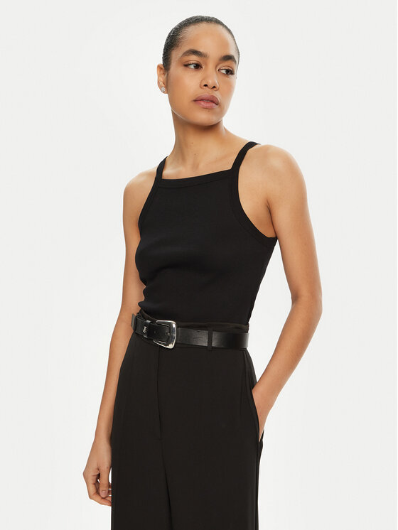 IVY OAK Top Klara Rose IO1100X2362 Čierna Slim Fit