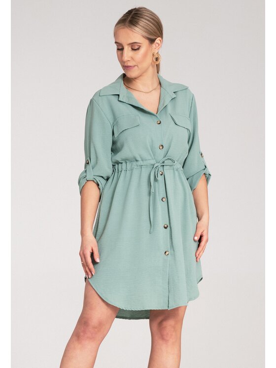 FIGL FIGL Vestito chemisier M1131 Verde Shirt Fit