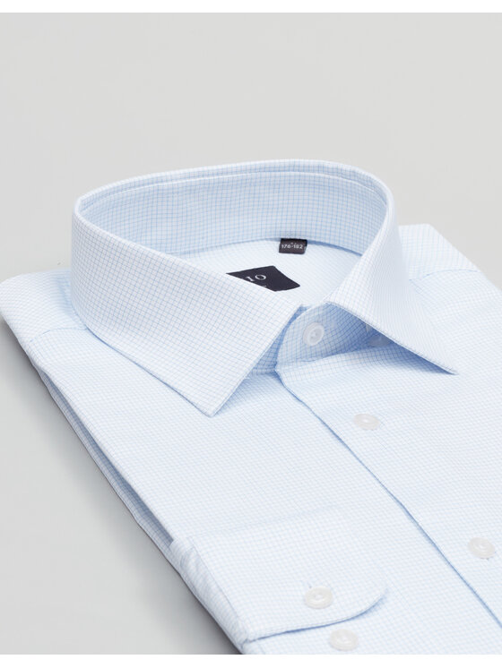 Borgio Borgio Koszula matera_00700 Niebieski Slim Fit