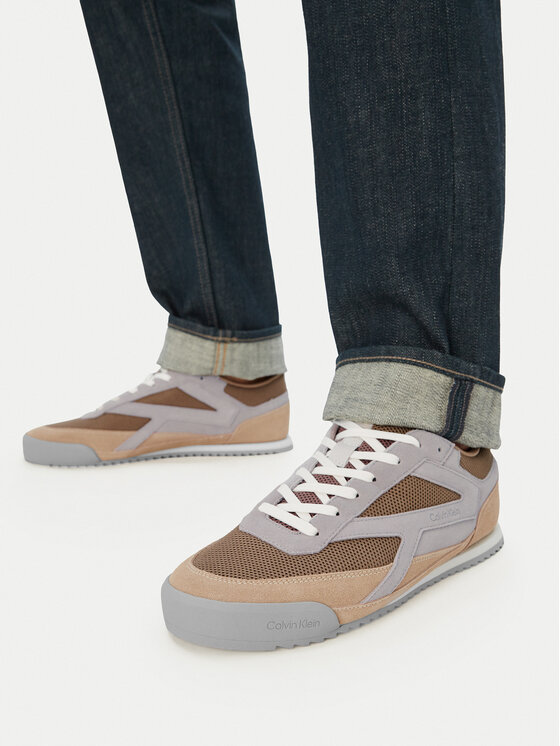 Calvin Klein Superge Low Pro Runner Mix Mat HM0HM02208 Rjava