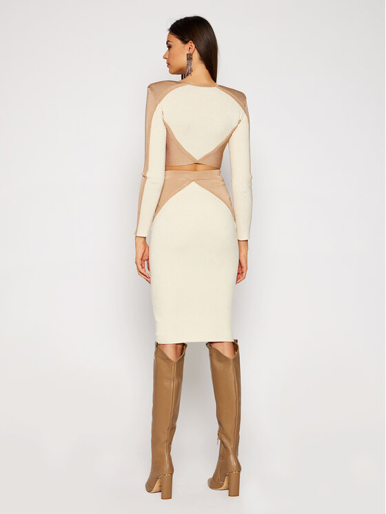 Elisabetta Franchi Elisabetta Franchi Sada svetr a pouzdrová sukně KC-16S-07E2-V559 Hnědá Slim Fit