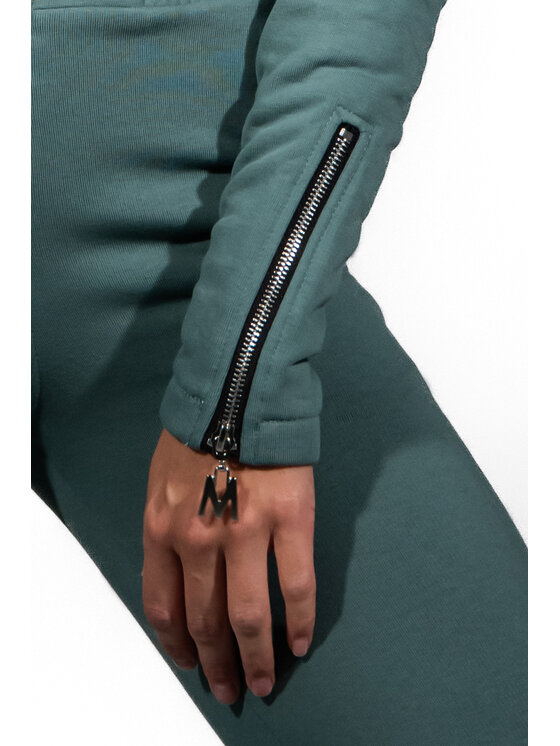 MANDRAGORA MANDRAGORA Felpa cudowronka Verde Slim Fit