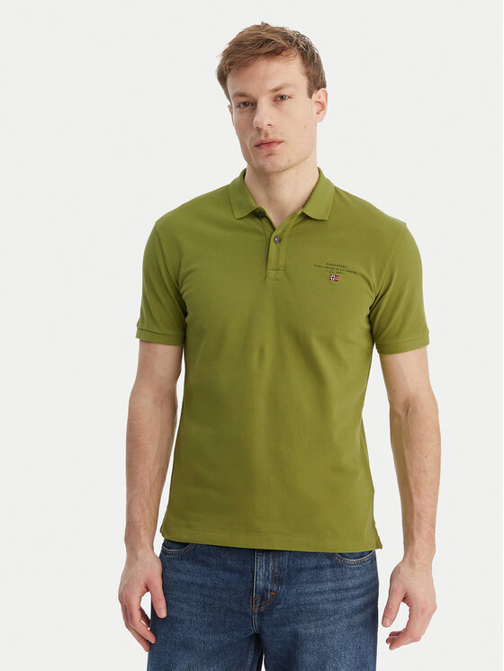 Napapijri Tricou polo Elbas NP0A4GDL Verde Regular Fit