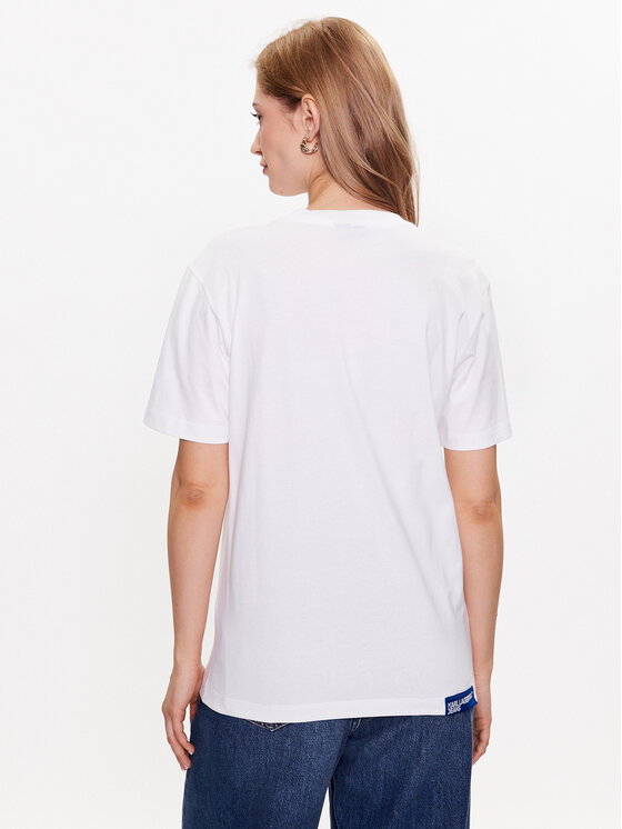 Karl Lagerfeld Jeans Karl Lagerfeld Jeans T-Shirt 231J1706 Biały Regular Fit