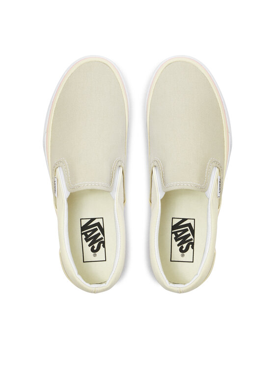 vans slip on beige