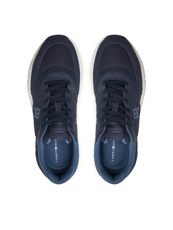 Tommy Hilfiger Tommy Hilfiger Sneakers M Runner X Ventile Mix FM0FM05062 Blu scuro