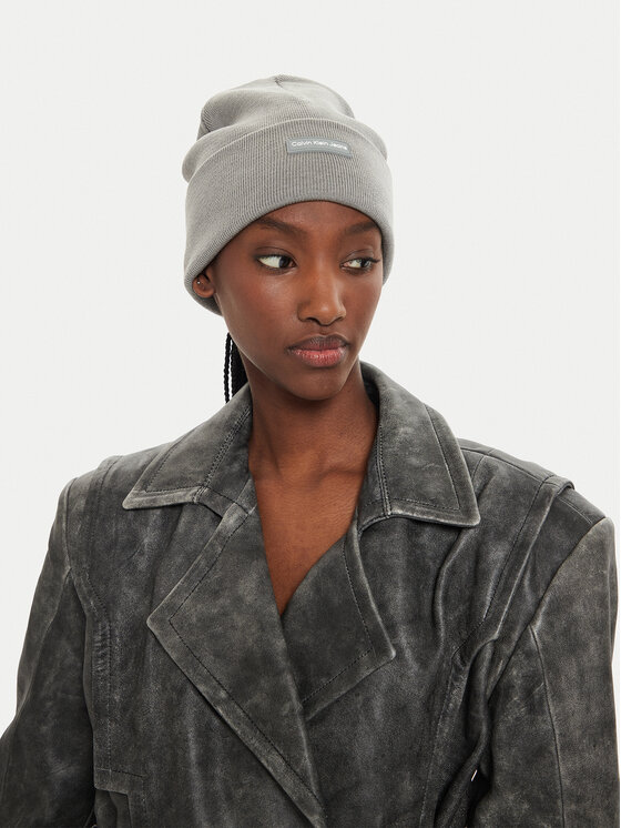 Calvin Klein Cepure Inst Patch Beanie K60K612322 Pelēks