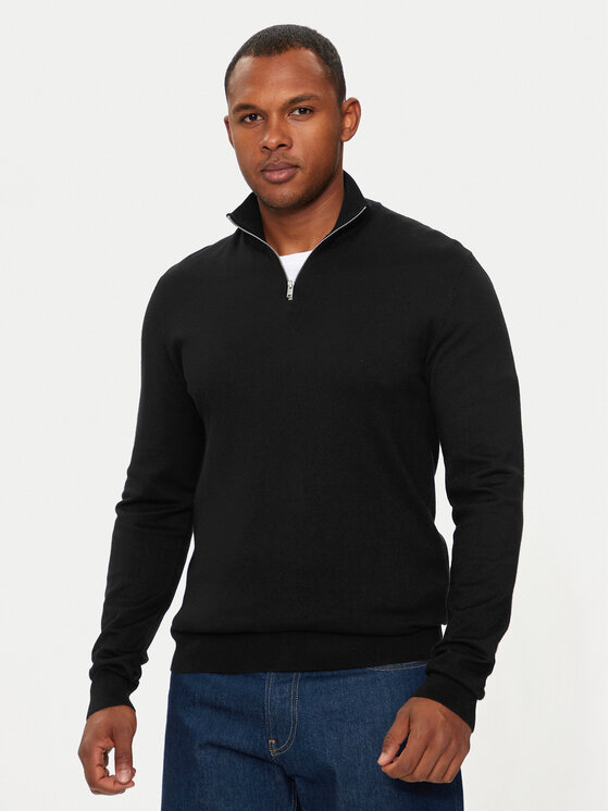 Lindbergh Lindbergh Sweater 30-800173 Fekete Slim Fit