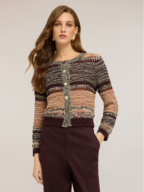 Motivi Motivi Sweter M192W003899N0V2 Brązowy Regular Fit