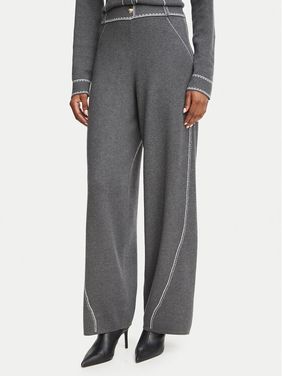 Liu Jo Sport Liu Jo Sport Spodnie dzianinowe TF6077 MS59L Szary ciemny Regular Fit