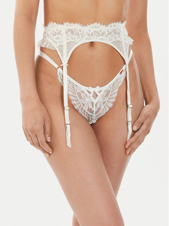 Hunkemöller Reggicalze Harmony 205404 Bianco, taglia : S