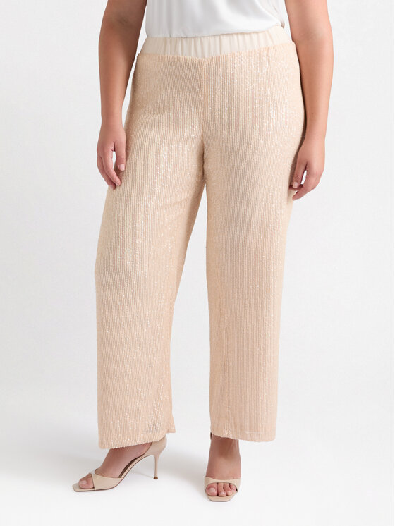 Fiorella Rubino Fiorella Rubino Spodnie materiałowe P184L002210N011 Écru Regular Fit