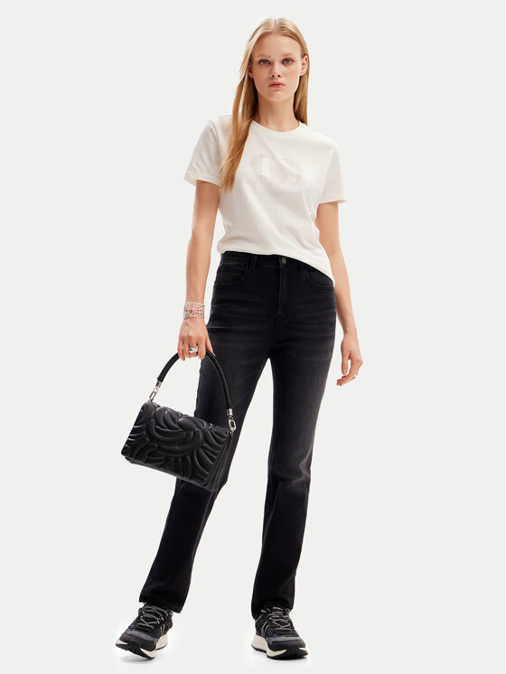 Desigual Desigual Τζιν Carmela 24WWDD95 Μαύρο Skinny Fit