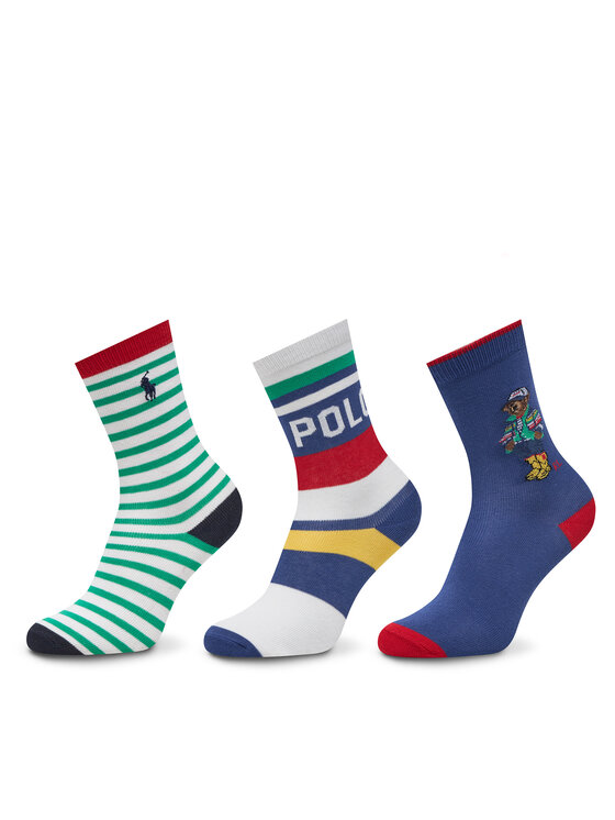 Set de 3 perechi de șosete lungi pentru copii Polo Ralph Lauren 444969088001 Colorat