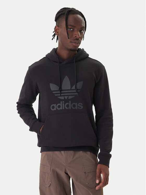adidas adidas Pulóver adicolor Classics Trefoil JY3766 Fekete Regular Fit
