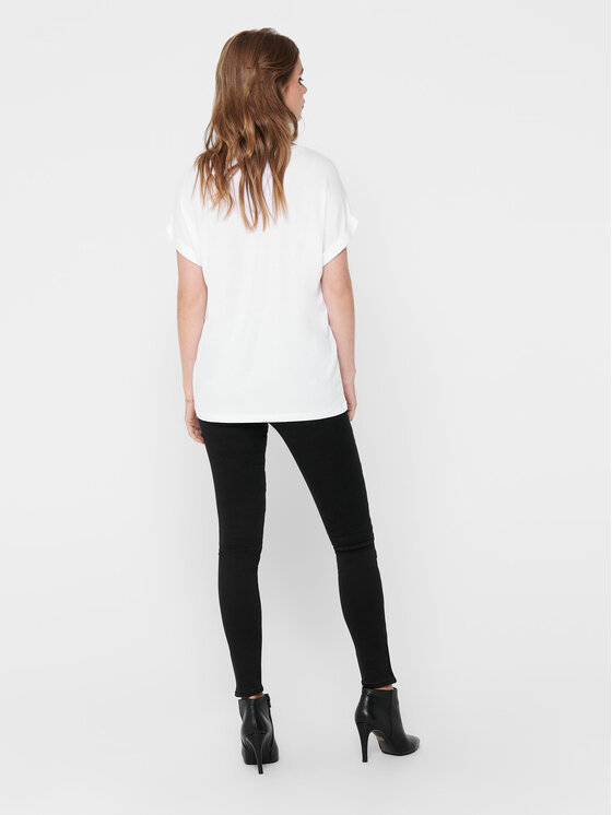 ONLY ONLY T-krekls Moster 15106662 Balts Loose Fit