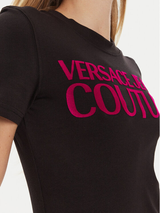 Versace Jeans Couture Versace Jeans Couture Majica 77HAHL01 Črna Regular Fit