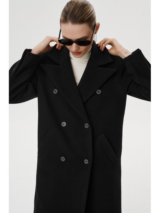 MARI PRETI MARI PRETI Cappotto Caldessa Nero Regular Fit