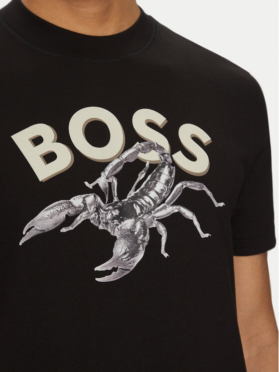 BOSS BOSS T-Shirt Te_Bossfish 50539196 Czarny Regular Fit