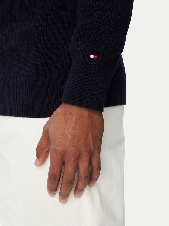 Tommy Hilfiger Tommy Hilfiger Megztinis Fisherman MW0MW42531 Tamsiai mėlyna Regular Fit