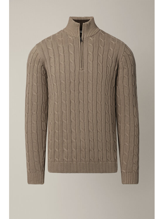 Lancerto Lancerto Sweter Joseph SW073226000003 Beżowy Regular Fit