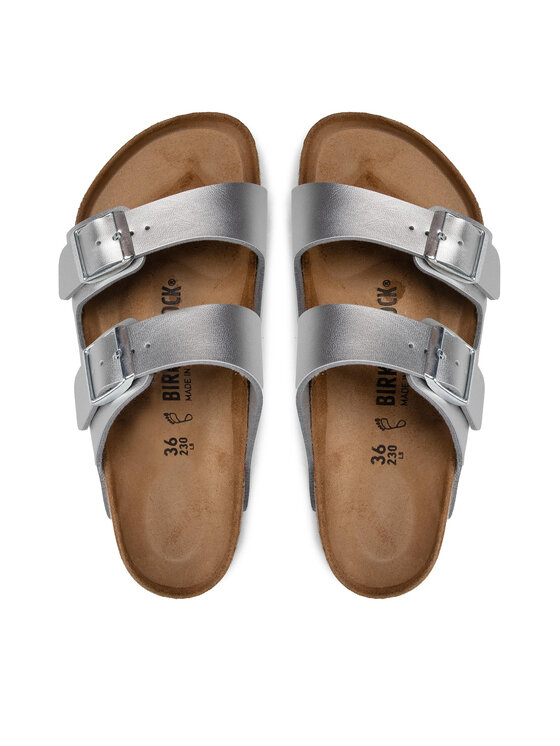 Birkenstock Birkenstock Klapki Arizona 1012282 Srebrny