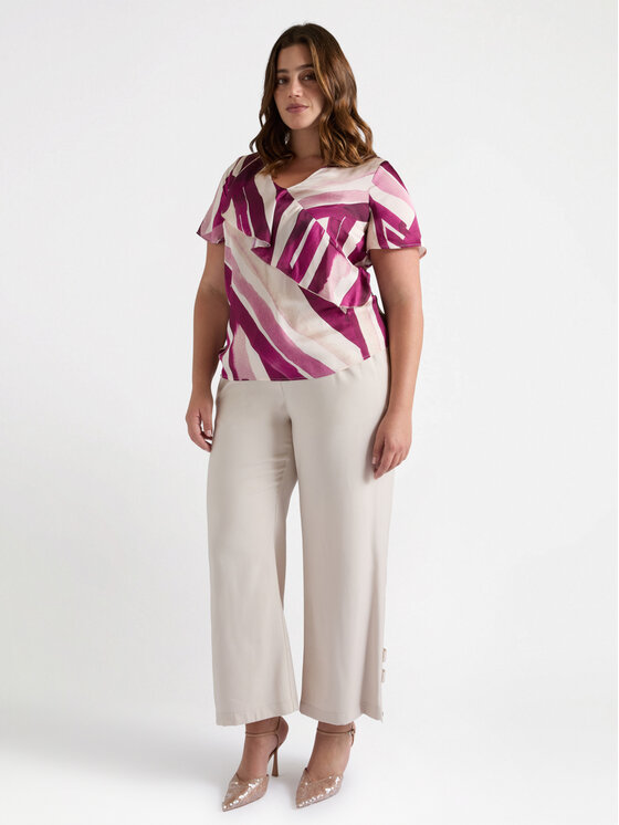 Fiorella Rubino Fiorella Rubino Bluzka 2825T002352N0S1 Bordowy Regular Fit